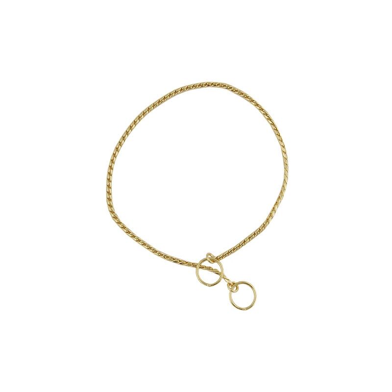 foto del prodotto massima eleganza collane catena d'oro 3,5 millimetri. x 58cm. cromo d'oro