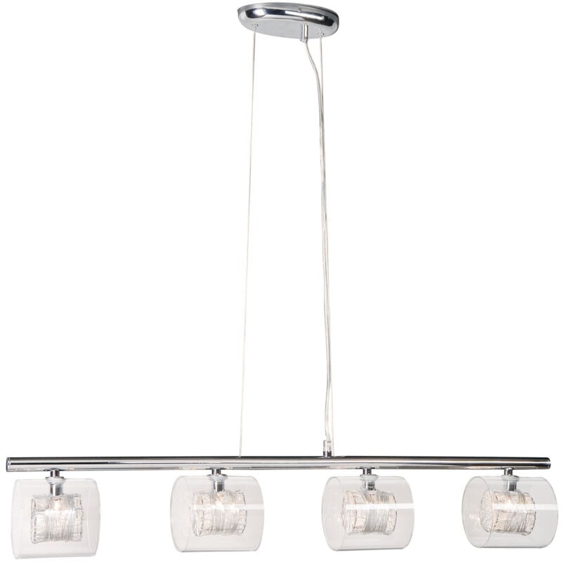 foto del prodotto massive callas lampadario moderno, inmetallo, con 4 cilindri in vetro, max 40 w