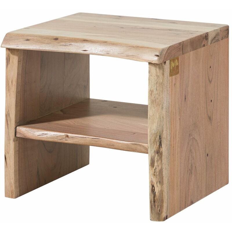 foto del prodotto massivmoebel24 comodino in legno di acacia 45x40x45 acacia naturale laccato pure acacia 310