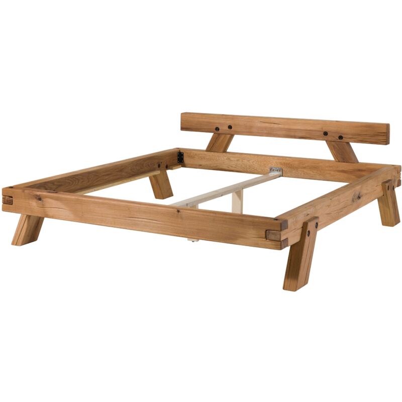 foto del prodotto massivmoebel24.de bergen 140 letto matrimoniale in legno di quercia selvatica oliato natur 140x200