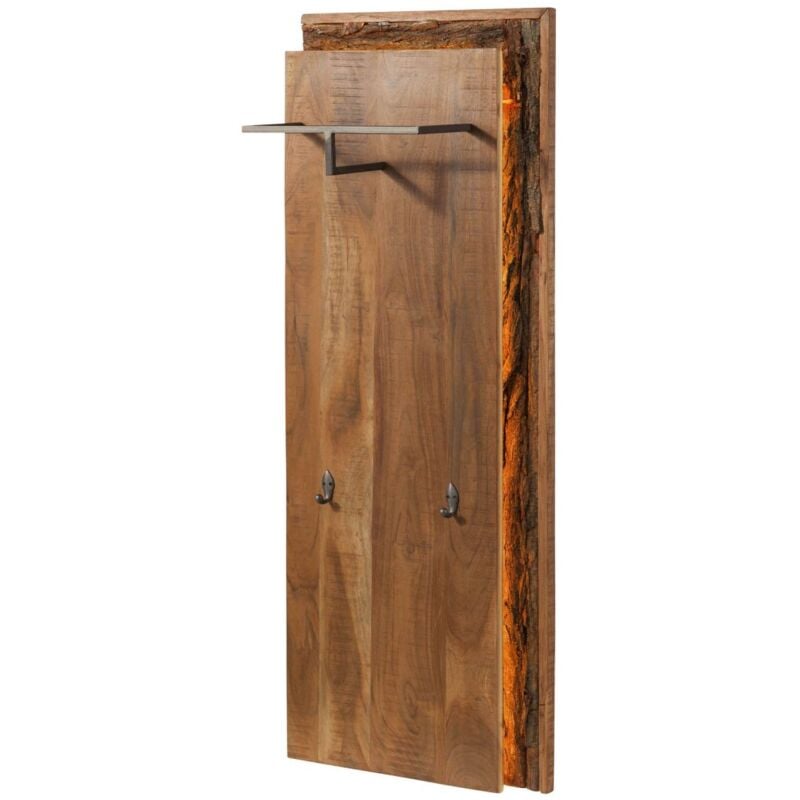 foto del prodotto massivmoebel24.de guardaroba in legno di acacia 56x27x150 laccato naturale bark 120