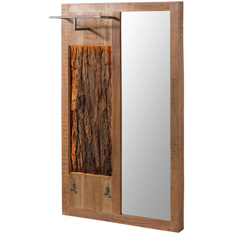 foto del prodotto massivmoebel24.de guardaroba in legno di acacia 88x8x148 laccato naturale bark 121
