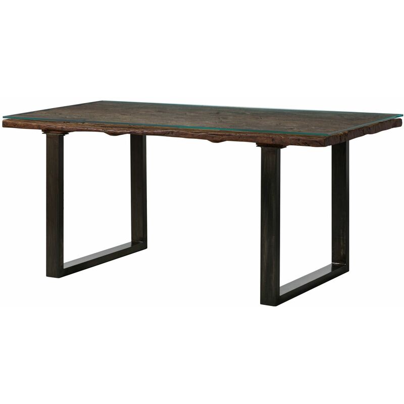 foto del prodotto massivmoebel24.de tavolo da pranzo in legno di acacia legno riciclato 180x90x80,5 laccato marrone sevilla 23