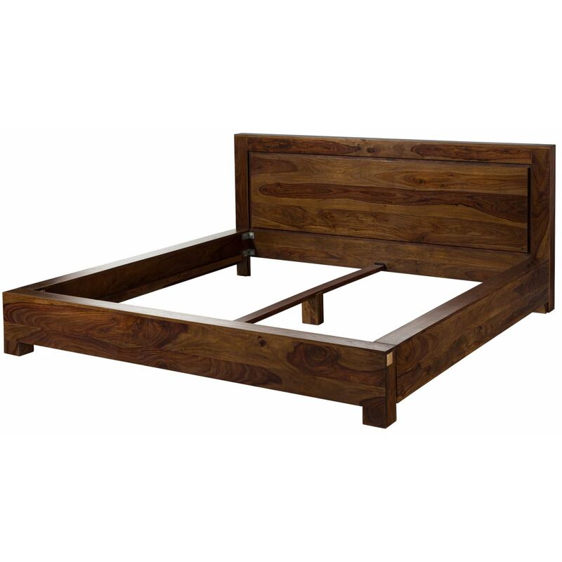 foto del prodotto massivmoebel24 metro life 137 letto matrimoniale in legno di sheesham laccato life honey 180x200