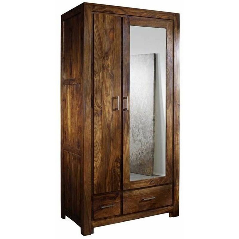 foto del prodotto massivmoebel24 metro life 165 armadio in legno di sheesham laccato life honey 100x61x200