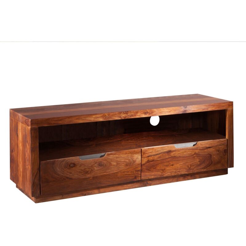 foto del prodotto massivmoebel24 mobile tv in legno di sheesham palissandro 140x45x50 noce laccato duke 122