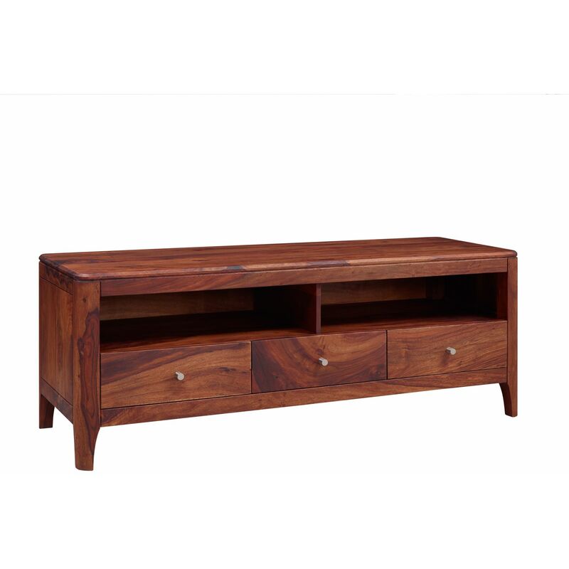 foto del prodotto massivmoebel24 mobile tv in legno di sheesham palissandro 146x50x55 noce oliato brooklyn 16