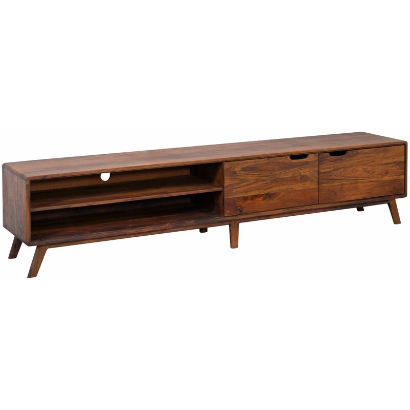 foto del prodotto massivmoebel24 mobile tv in legno di sheesham palissandro 220x40x48 noce laccato malm 2 125