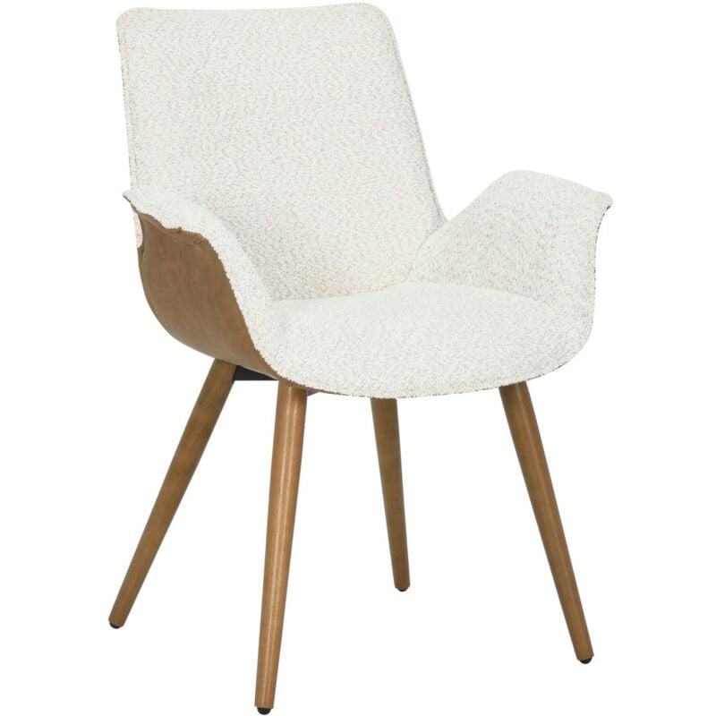 foto del prodotto massivmoebel24 sedia imbottita con gambe in legno di faggio 67x64x87 beige marrone ella 200