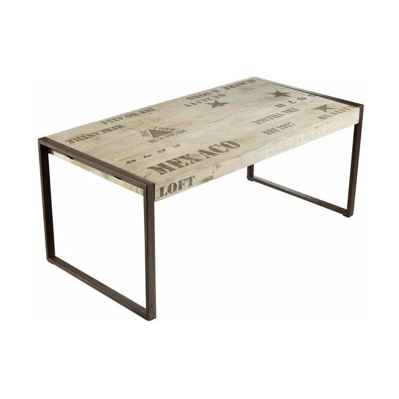 foto del prodotto massivmoebel24 tavolo da pranzo in legno di mango 120x70x76 mango naturale stampato factory 122