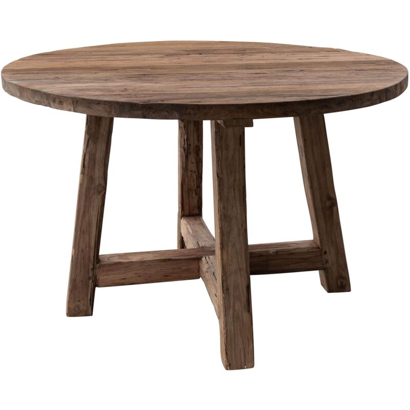 foto del prodotto massivmoebel24 tavolo da pranzo in legno di teak 120x120x78 naturale grezzo bassano 146