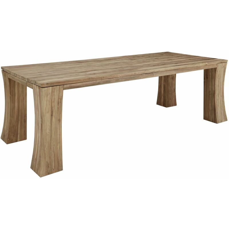 foto del prodotto massivmoebel24 tavolo da pranzo in legno di teak 200x100x78 naturale grezzo bassano 107