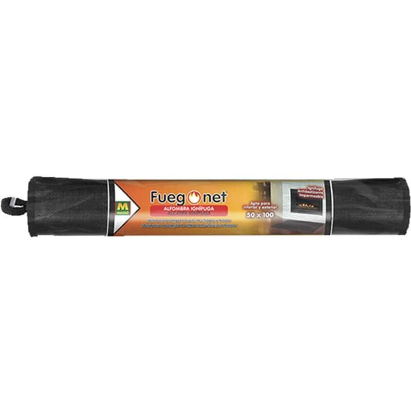 foto del prodotto masso 231480 tappeto ignifugo, 100 x 150 cm, colore nero