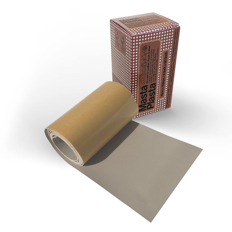 foto del prodotto mastaplasta toppe autoadesive originali per la riparazione della pelle beige 150 x 10 cm. il tuo kit di riparazione pelle rapido e facile, per