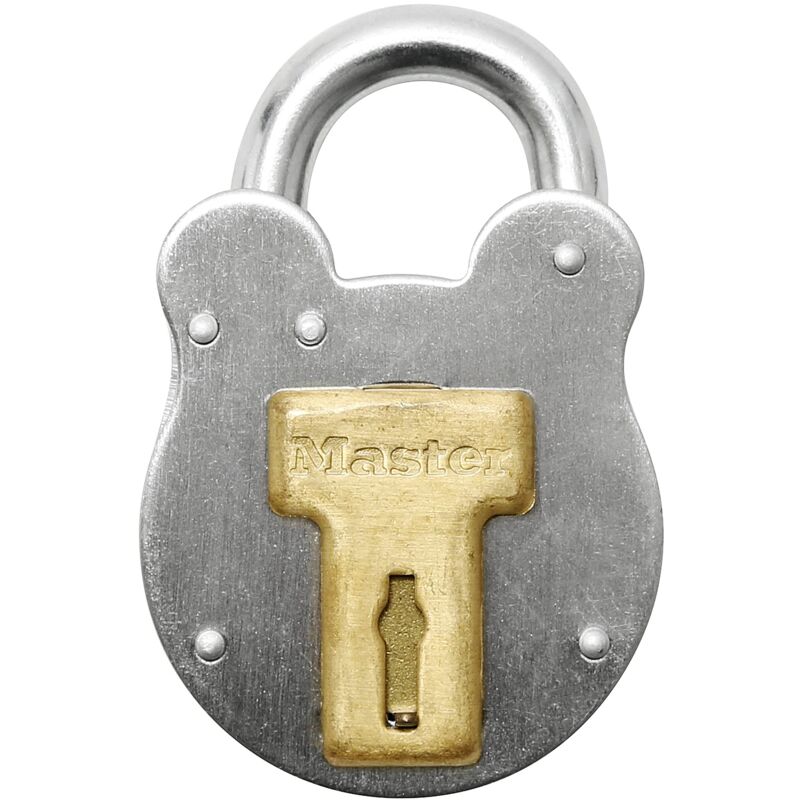 foto del prodotto master lock 2750eurd lucchetto design vintage, grigio, 8,7 x 5 x 1,3 cm