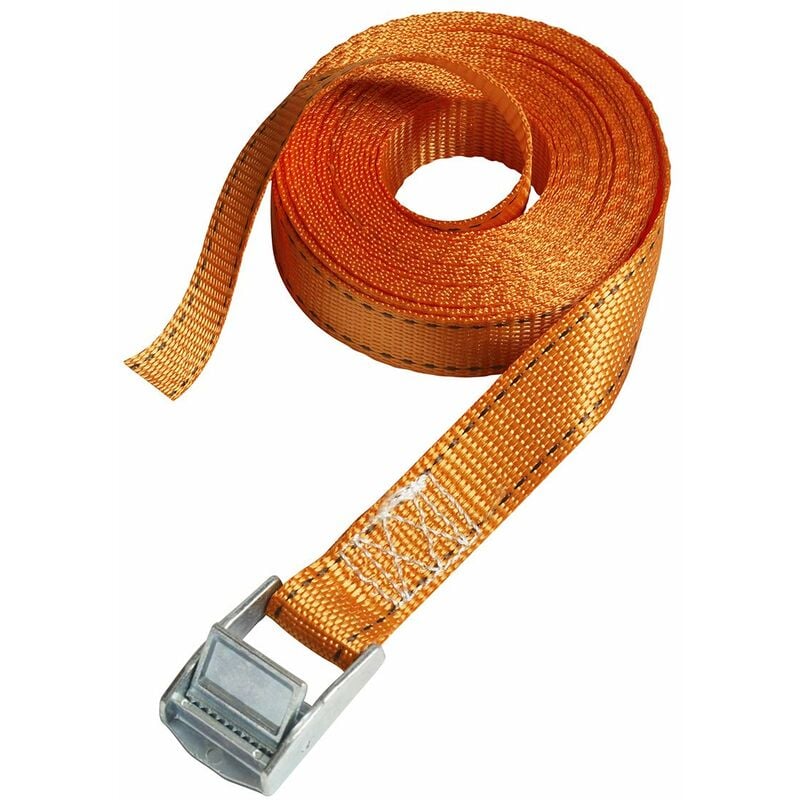 foto del prodotto master lock 3212eurdat cinghia con fibbia in zama, arancio, 5 m x 25 mm
