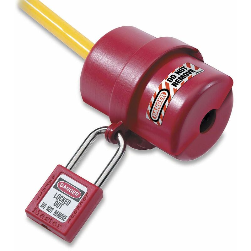 foto del prodotto master lock - 487 blocco presa elettrica rotante per prese da 120 e 240 volt