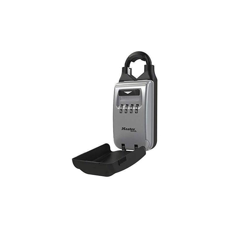 foto del prodotto master lock 5420ec imposta la tua scatola di serratura portatile con combinazione con anello regolabile, nero, 6 key capacity