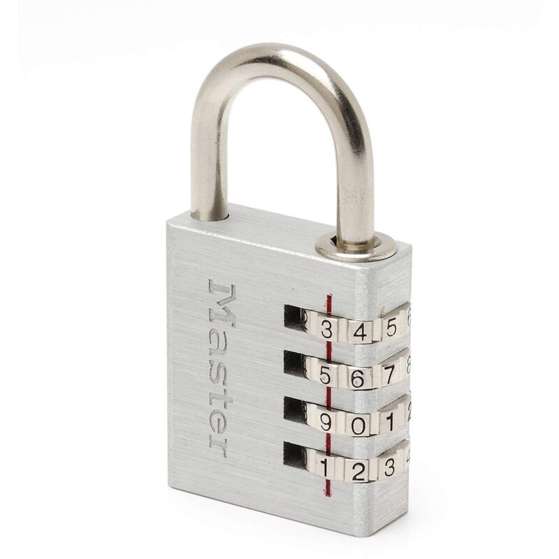foto del prodotto master lock 7640eurd lucchetto con combinazione in alluminio, grigio, 4 x 7.8 x 1.5 cm