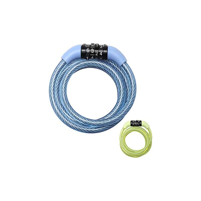 foto del prodotto master lock 8143eurdprocol lucchetto per bicicletta blu, verde 1200 mm cavo antifurto