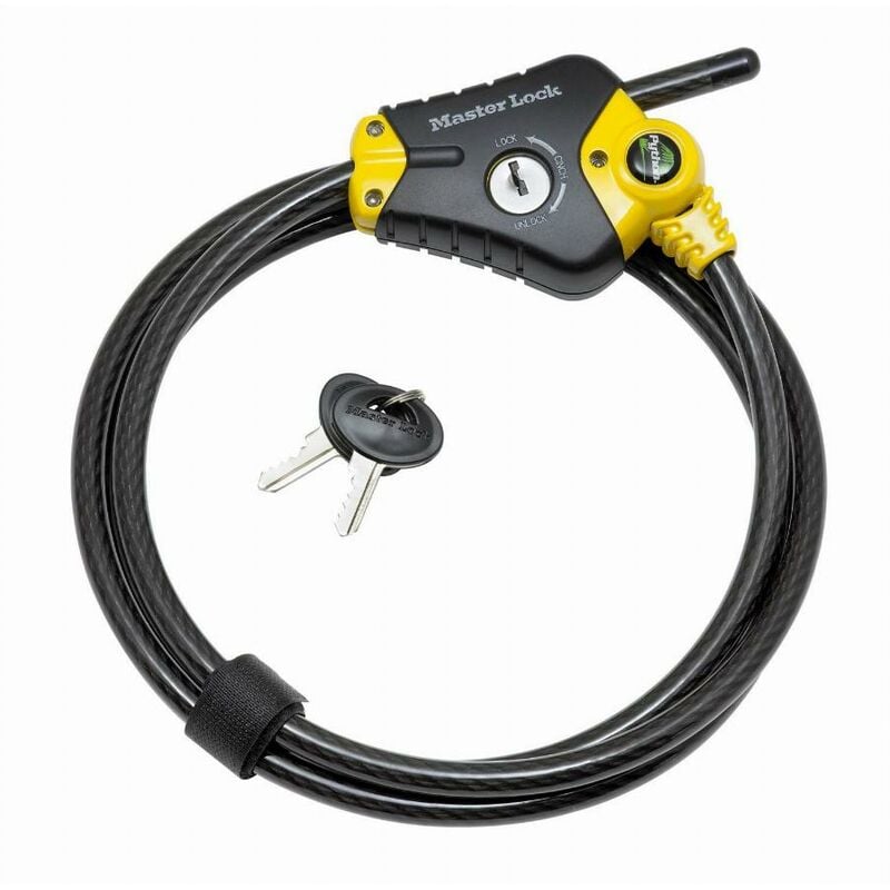 foto del prodotto master lock 8433eurd cavo antifurto nero, giallo 1,8 m