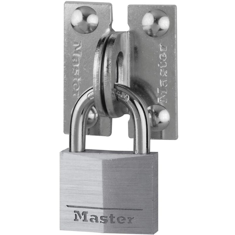 foto del prodotto master lock 914060reurd set piastre di bloccaggio ad angolo retto e lucchetto a chiave