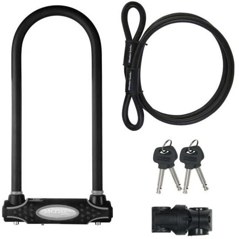 foto del prodotto master lock antifurto u con cavo a chiave modello xl