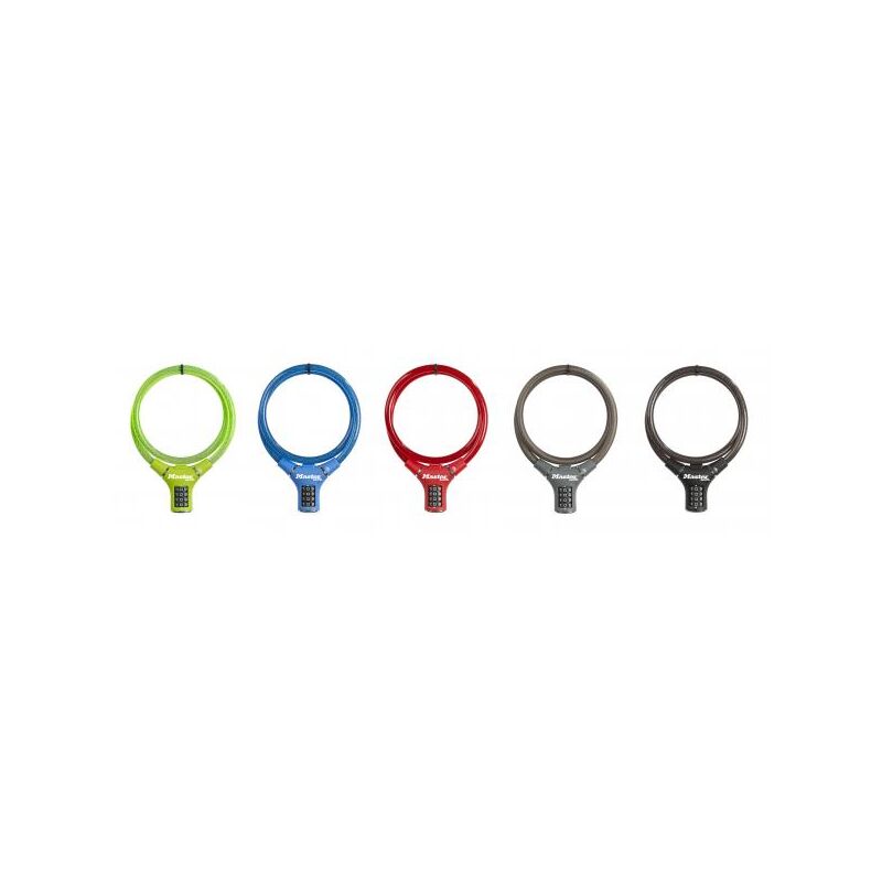 foto del prodotto master lock cavo in acciaio intrecciato a combinazione programmabile 90 cm x 12 mm