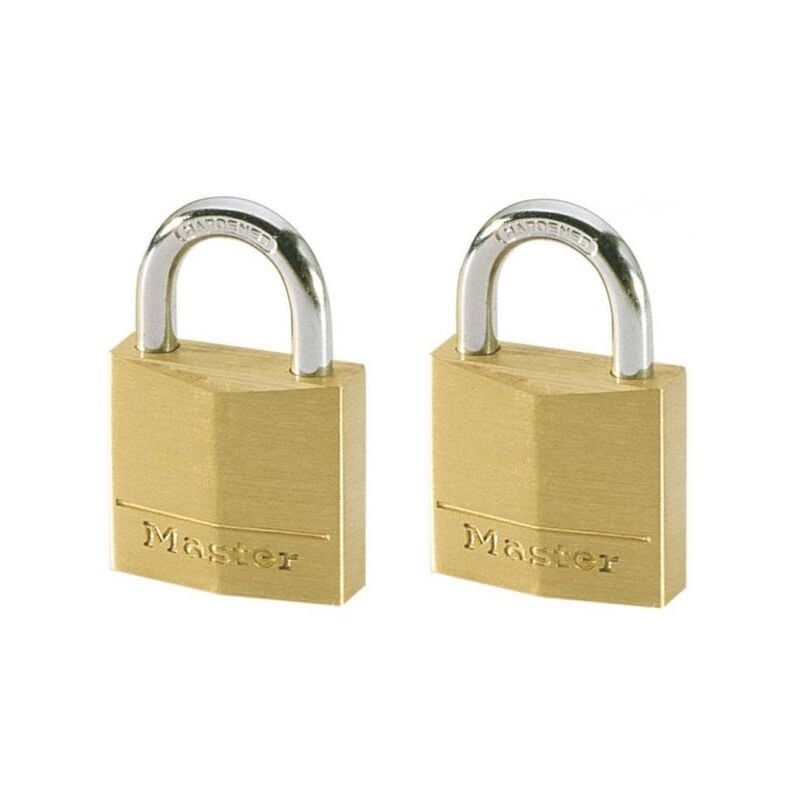 foto del prodotto master lock confezione 2 lucchetti conchiavi in ottone mm 30