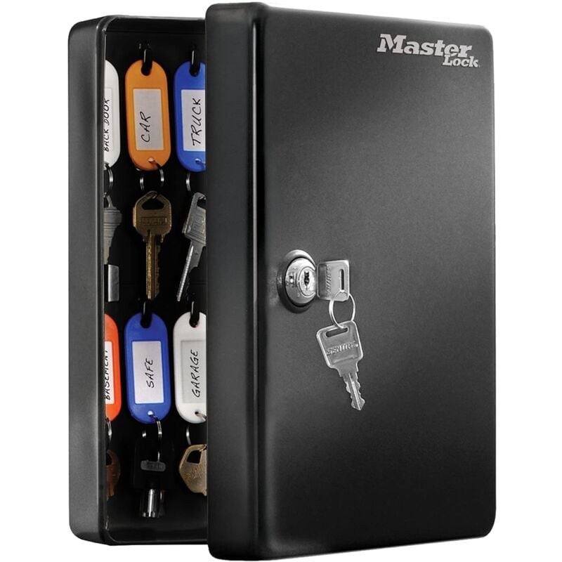 foto del prodotto master lock kb 50ml armadietto per chiavi, montaggio a parete, 50 gancetti, 50 targhette per chiavi