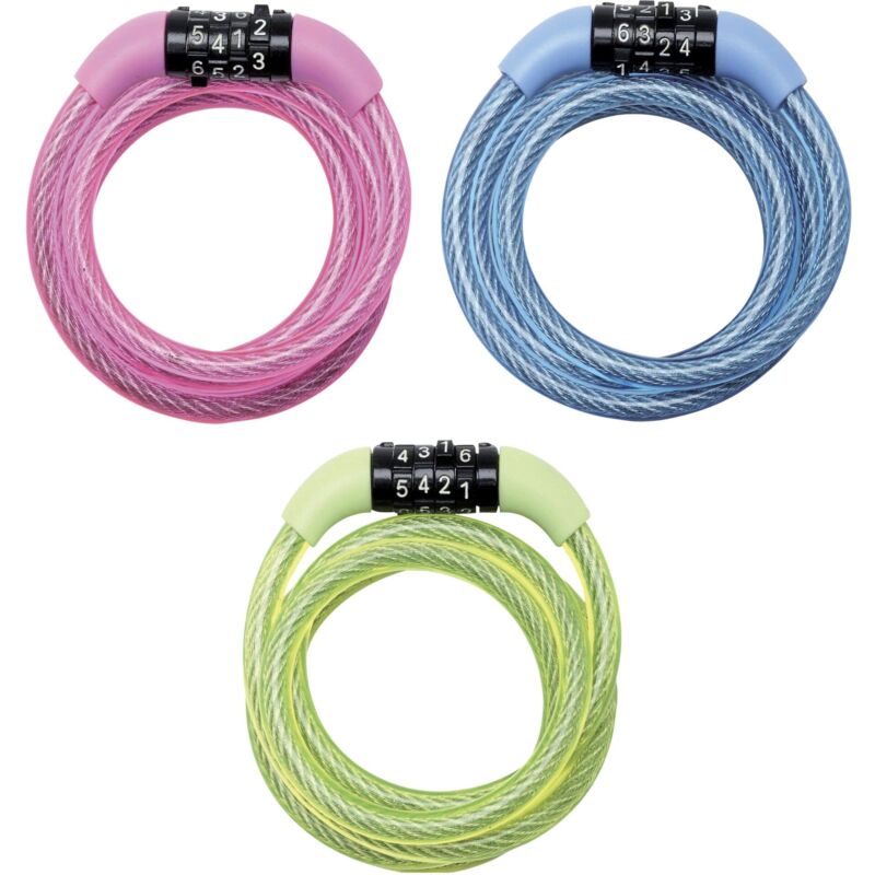 foto del prodotto master lock - lucchetto bici combinazione 1,2 m cavo esterno cplore casuale 8143eurdprocol - ideale per proteggere bicicletta, skateboard,