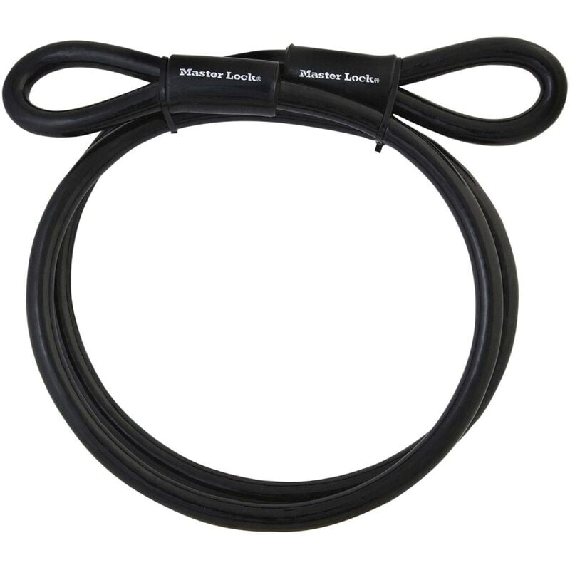foto del prodotto master lock lucchetto con cavo 72eurd con due anelli, 4,5 m