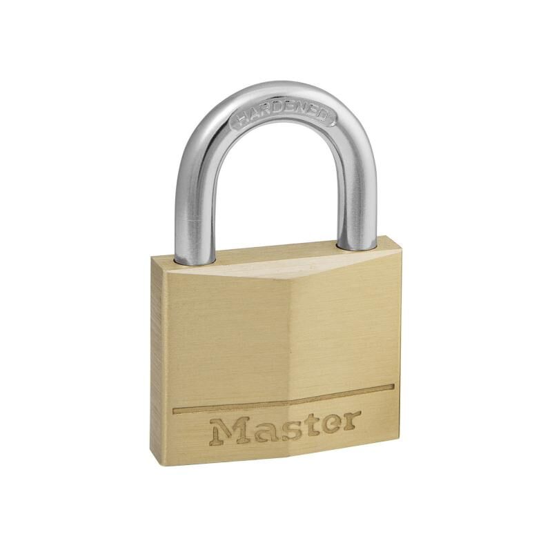 foto del prodotto master lock lucchetto in ottone massiccio arco acciaio temperato 40x22x6 mm