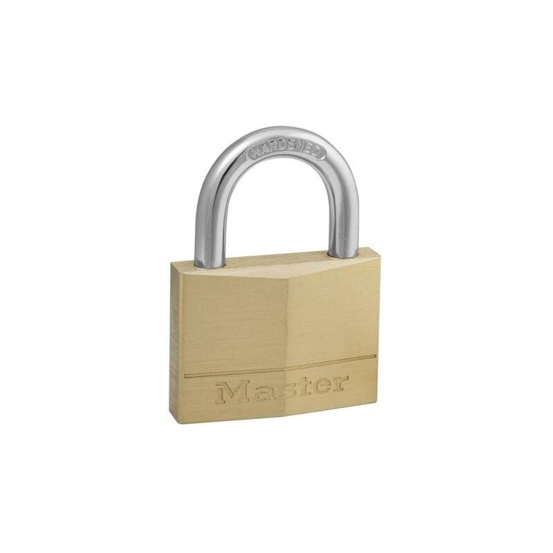 foto del prodotto master lock lucchetto in ottone massiccio arco acciaio temperato 50x25x7 mm