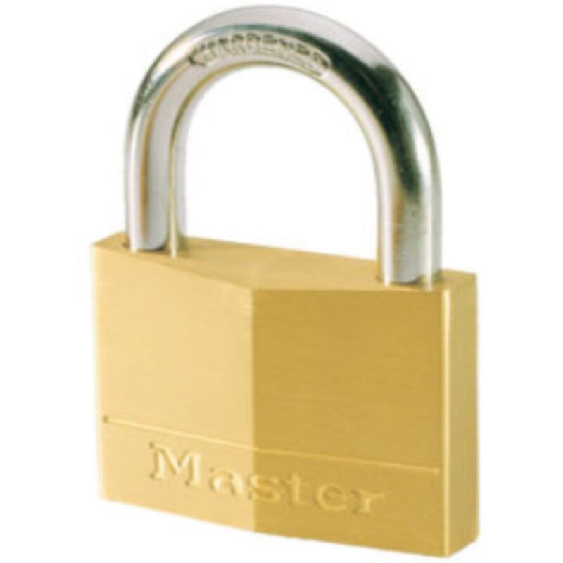 foto del prodotto master lock lucchetto in ottone massiccio arco acciaio temperato 70x36x11 mm