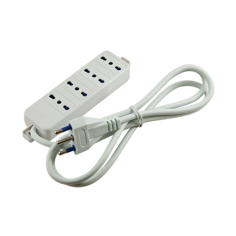 foto del prodotto master multipresa 4 uscite bivalenti 16a con spina e cavo 1,2m bianco 70450