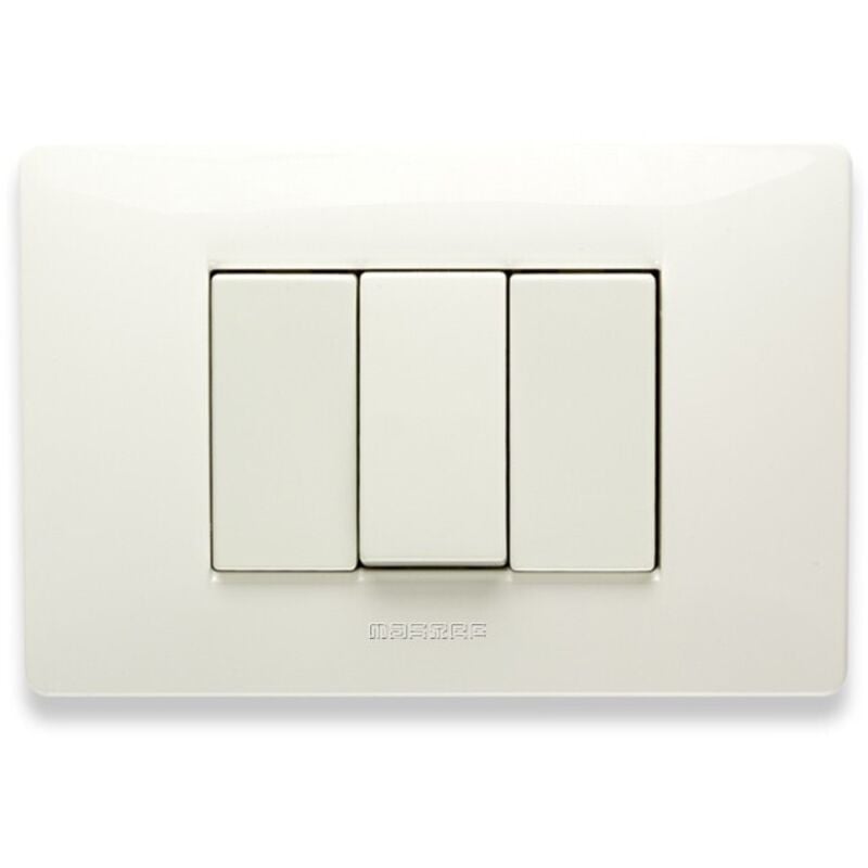foto del prodotto master placca 3 posti bianco aspen mix cod. 21mx103 