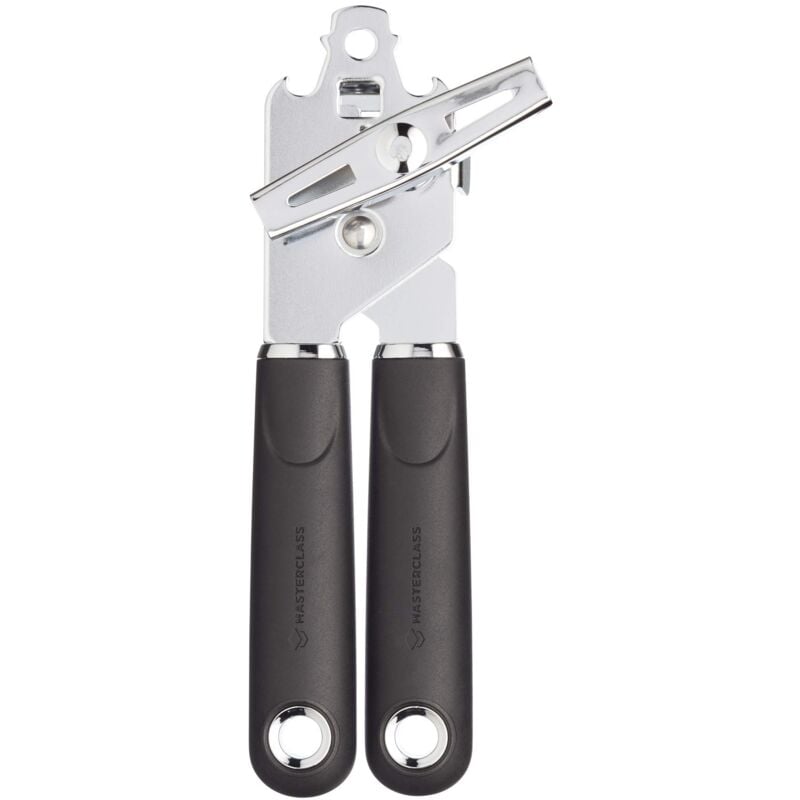 foto del prodotto masterclass apriscatole con impugnatura morbida, acciaio inox, 19 cm, nero