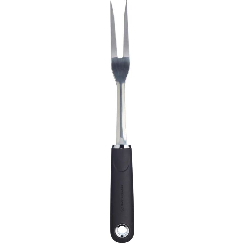 foto del prodotto masterclass forchetta da intaglio con impugnatura morbida, acciaio inox, 32 cm