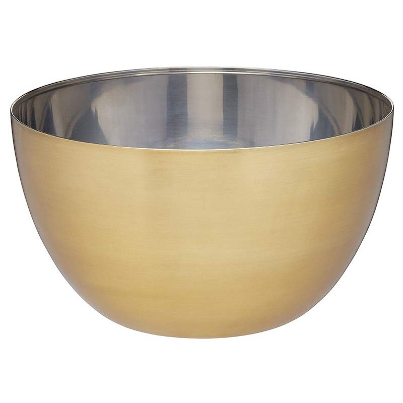 foto del prodotto masterclass insalatiera fruttiera, acciaio inox, effetto ottone, 21 cm