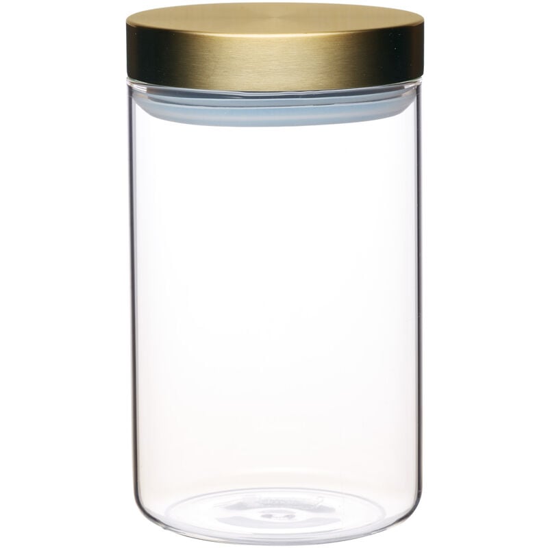 foto del prodotto masterclass kitchencraft jars de glass food storage jars with airtight seal and lid de stainless steel, transparent, 1 l