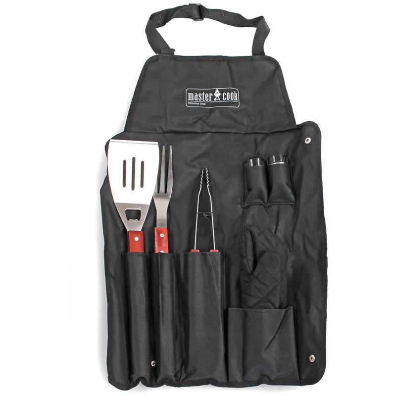 foto del prodotto mastercook set accessori barbecue con grembiule e guanto