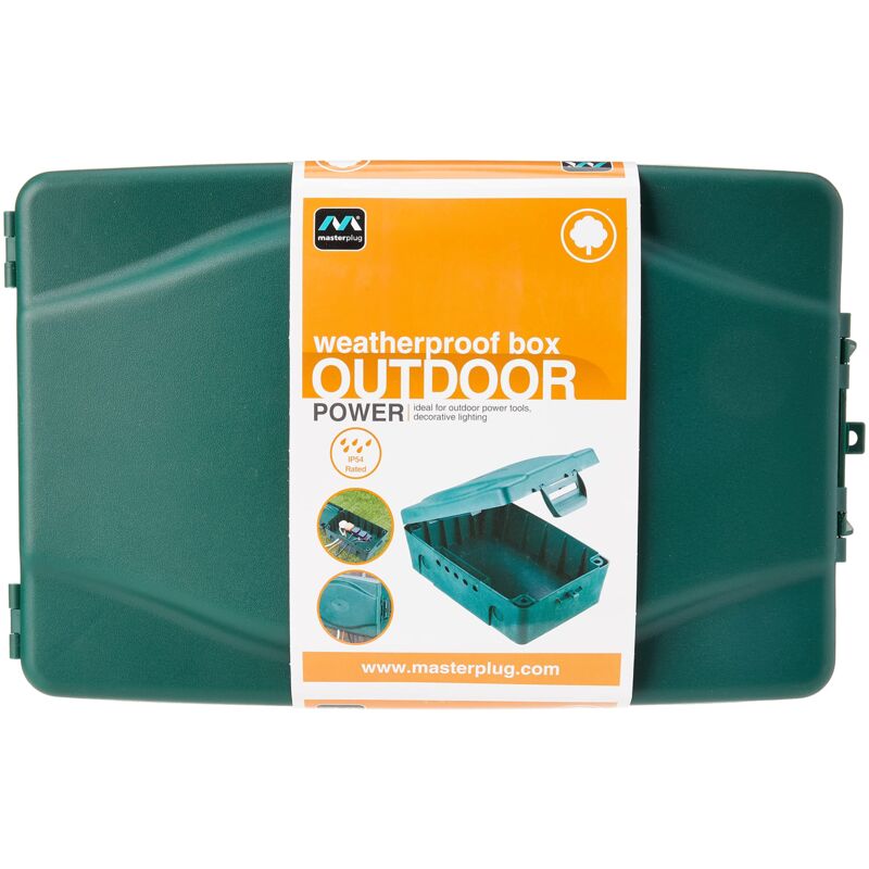 foto del prodotto masterplug wbxg mp scatola elettrica resistente alle intemperie, 345 x 220 x 126,5 mm, colore verde