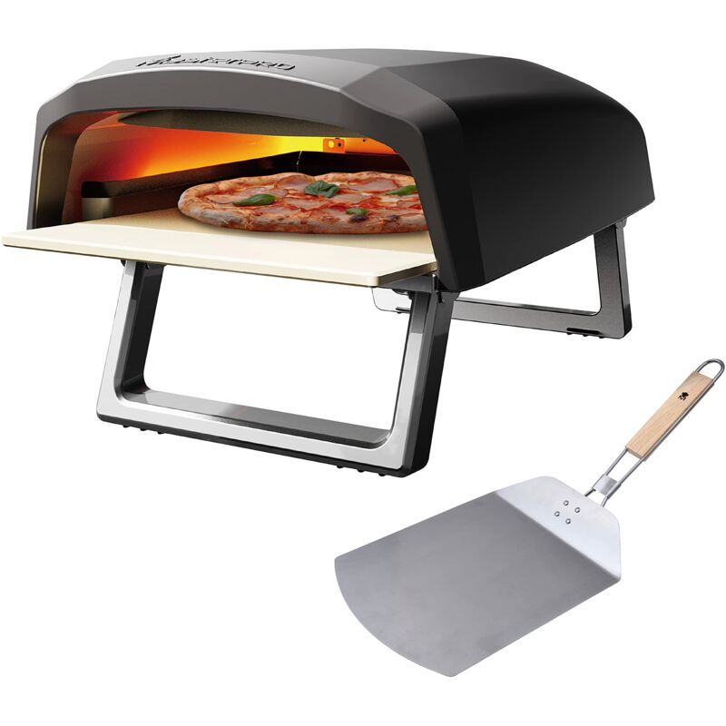 foto del prodotto masterpro napoli forno per pizza forno a gas portatile con rapida cottura fino a 500 c pizze pronte in 60 secondi con borsa per il trasporto, pala e