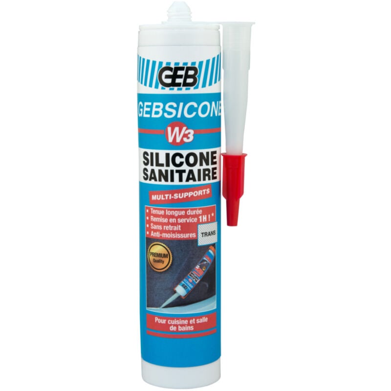 foto del prodotto mastic silicone gebsicone w3 trasparente