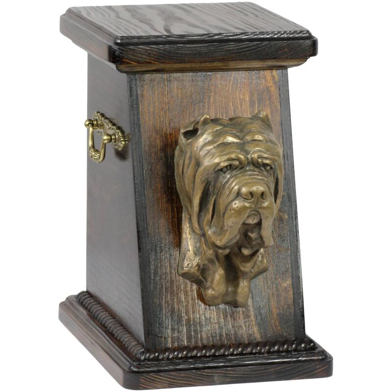 foto del prodotto mastino napoletano, mastino napoletano, mastino napoletano un urna per le ceneri del cane, un urna elegante con una statuetta, un urna