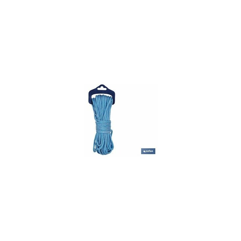 foto del prodotto matassa blister cordoncino 5mm 25m bianco blu