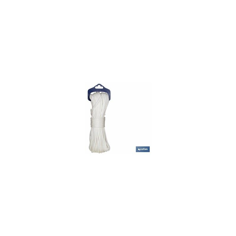 foto del prodotto matassa blister cordone in poliestere 5mm 10m bianco