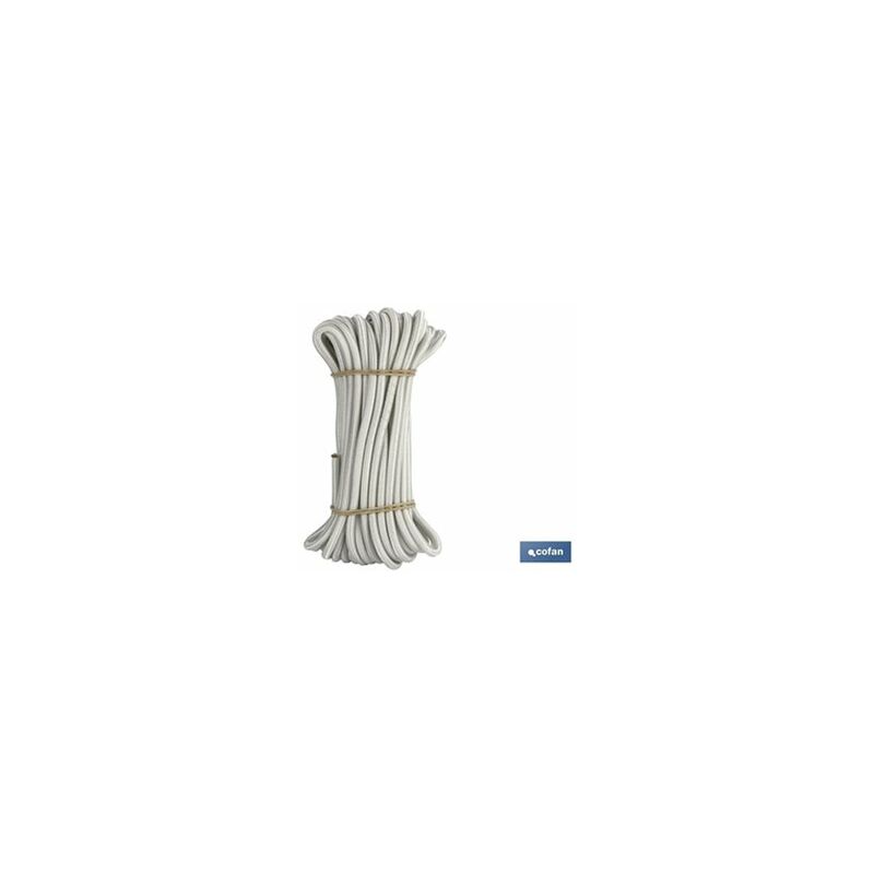 foto del prodotto matassa di corda elastica 6mm 10m bianca