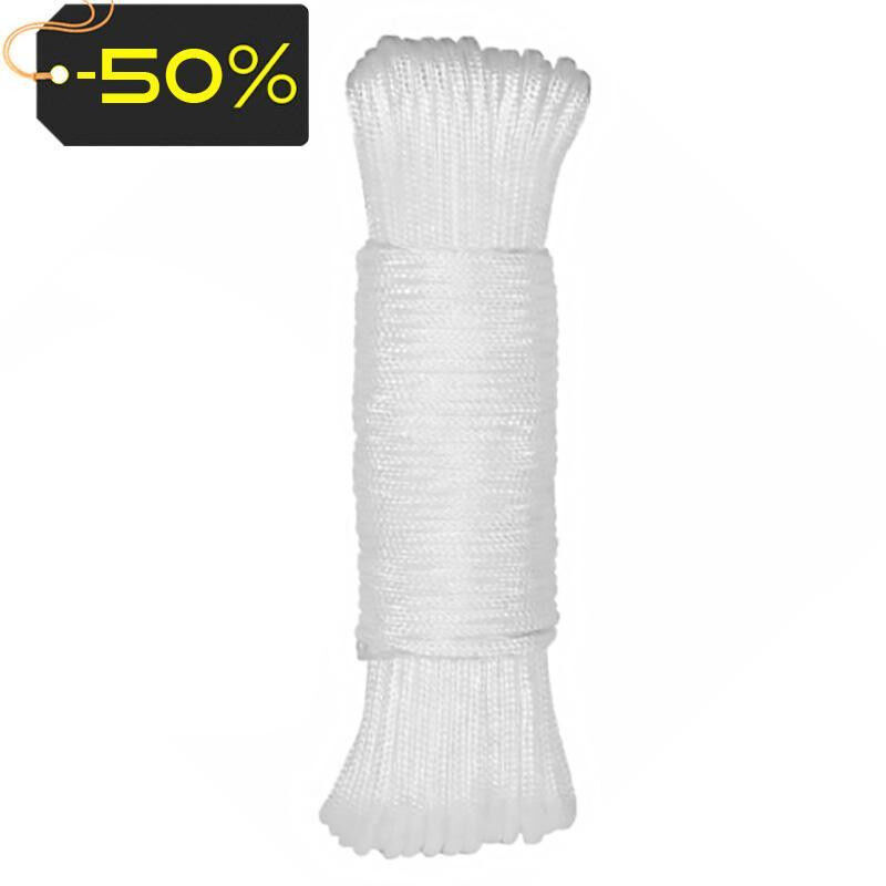 foto del prodotto matassa di filo di nylon bianco da 3 mm, 20 m forte e flessibile